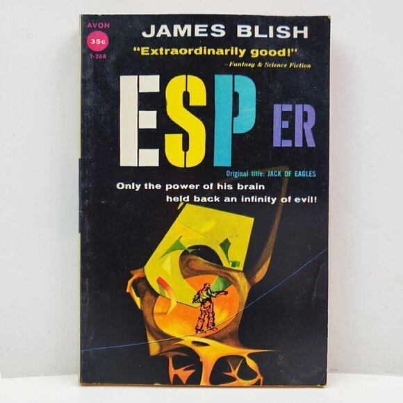 ESPer (Jack of Eagles) James Blish Book PB VTG 1952 AVON Sci-Fi Seemingly Unread - Picture 1 of 7